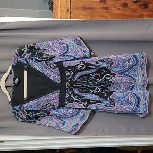 Angie Women's Juniors Dress Sheer Lined Flowy Romantic Wide Sleeves Size…